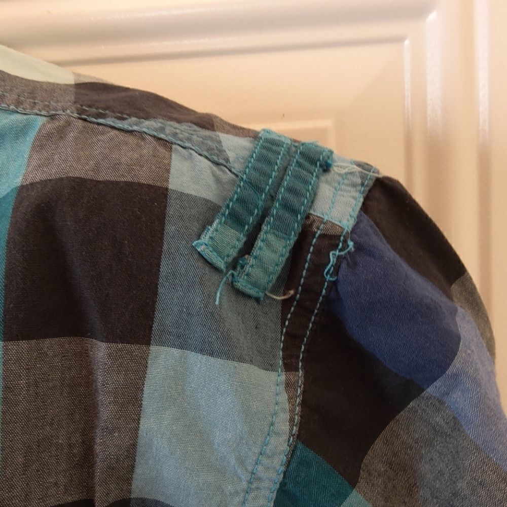(3/$20) ENYCE button front checkered shirt - Picture 5 of 12
